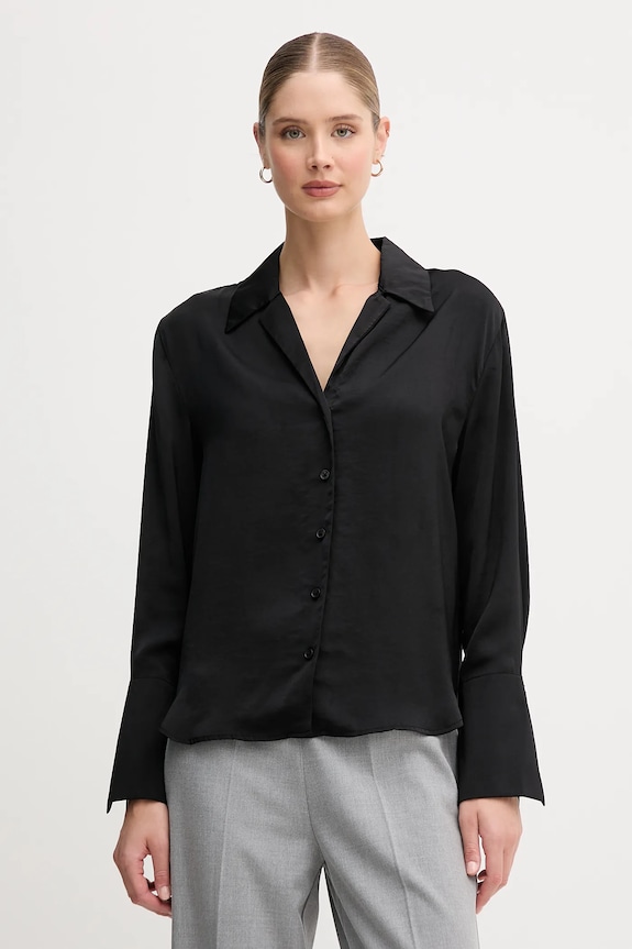 Košile Dkny hladký černá DJ5W2125