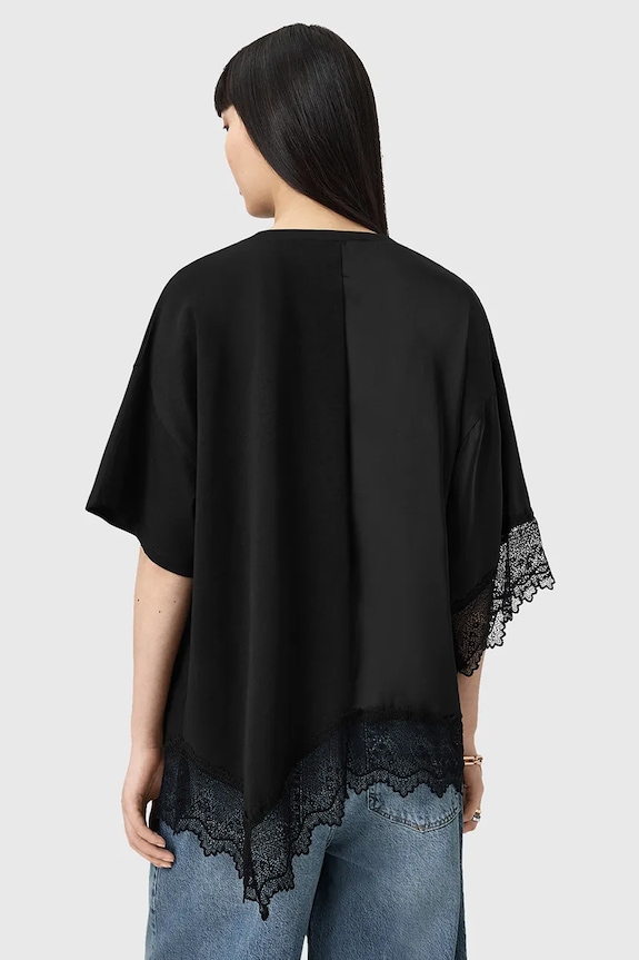 Μπλουζάκι AllSaints LENNY μαύρο W087JD