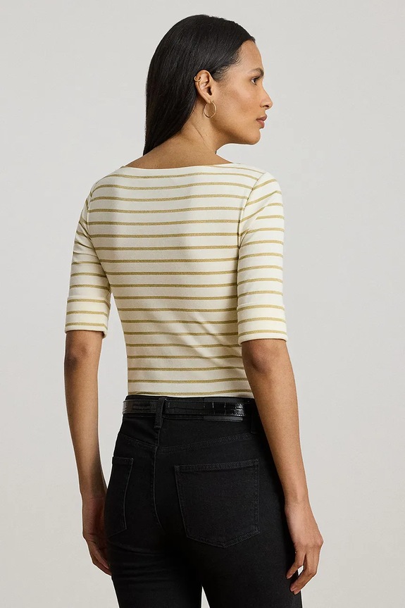 Tričko Lauren Ralph Lauren 200980044 béžová AW25
