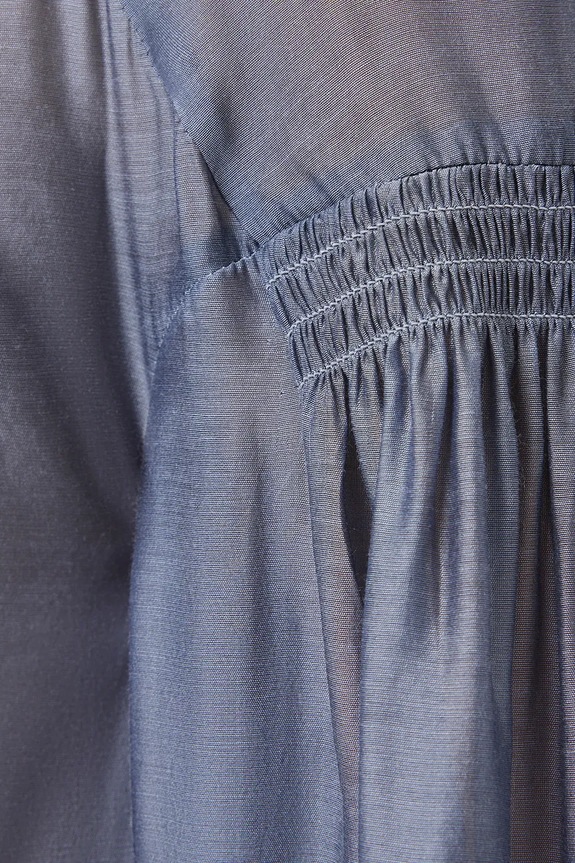 AllSaints bluzka z dodatkiem jedwabiu PEARLA fioletowy W027PD