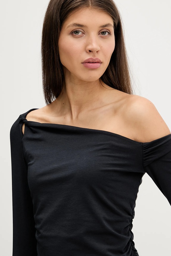 Μακρυμάνικο Abercrombie & Fitch μαύρο KI139.5885.900