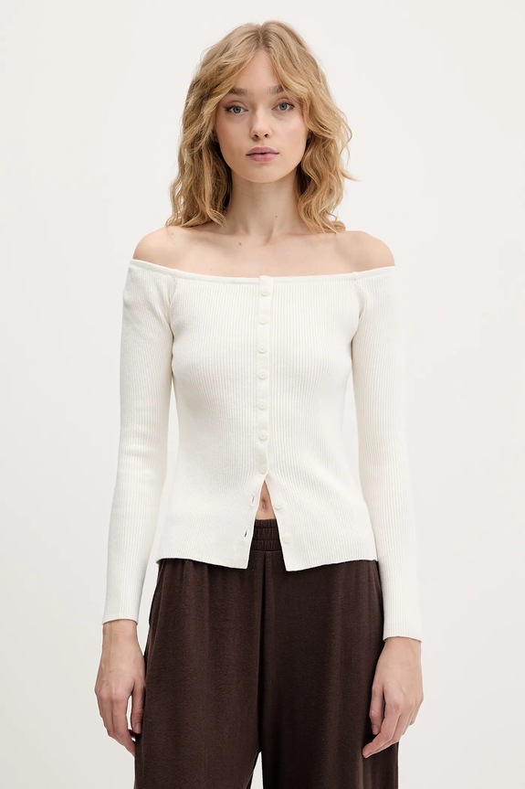Abercrombie & Fitch pulóver sima bézs KI150.5429.178