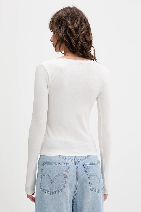 Odzież Hollister Co. longsleeve KI339.5001.101 beżowy