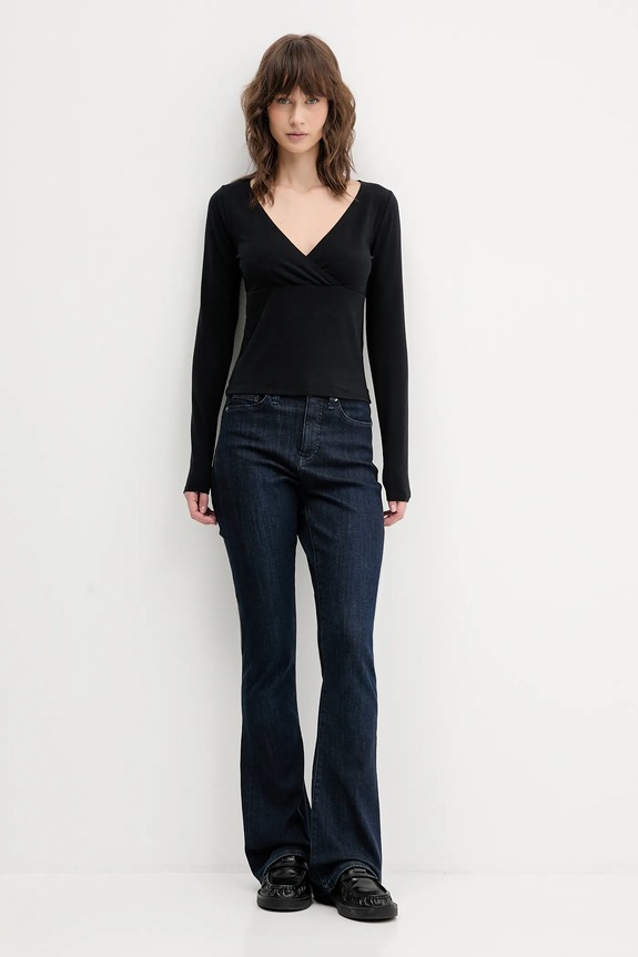 Hollister Co. longsleeve KI339.5066.900 negru AW25