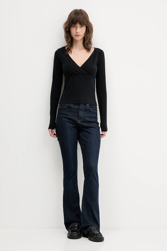 Hollister Co. longsleeve KI339.5066.900 negru AW25