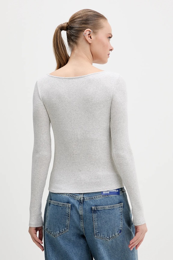 Odzież Hollister Co. longsleeve KI339.5287.112 szary