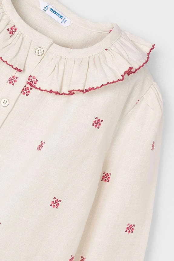 Otroška bombažna majica Mayoral bež 4132.6E.Mini.9BYA