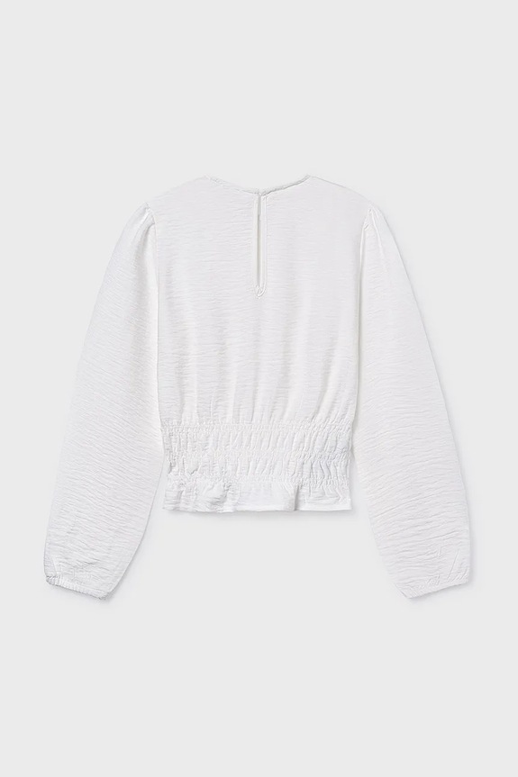 Otroška bluza Mayoral 7196.8A.Junior.9BYA bela AW25