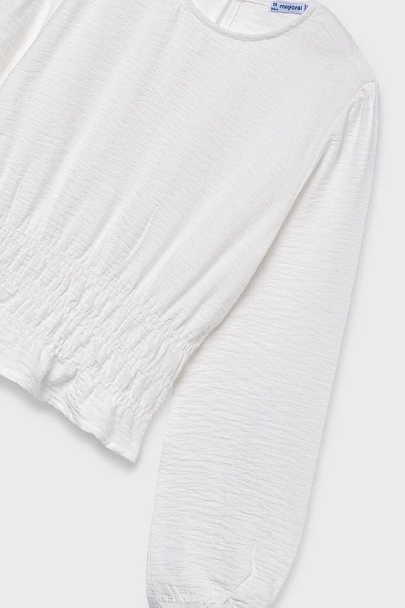 Deklice Otroška bluza Mayoral 7196.8A.Junior.9BYA bela