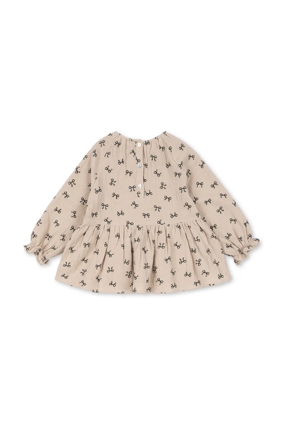 Παιδική βαμβακερή μπλούζα Konges Sløjd COCO BLOUSE GOTS KS103757.9BYA μπεζ AW25