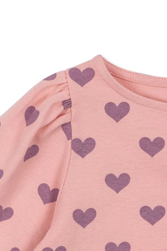 Otroška bombažna majica Konges Sløjd DREY SLIT BLOUSE GOTS KS103786.9BYA roza