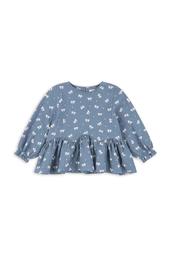 Otroška Majica Konges Sløjd VIDA BLOUSE GOTS Z elastanom modra KS104032.9BYA