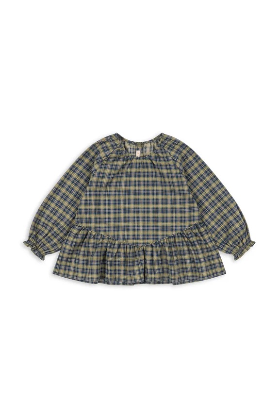 Детская блузка Konges Sløjd TERRE BLOUSE GOTS узор бирюзовый KS104011.9BYA