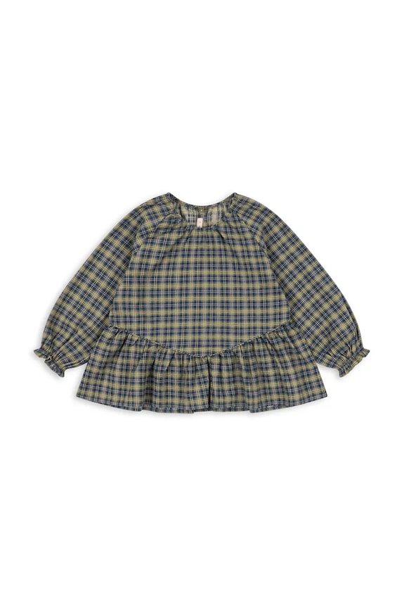 Детская блузка Konges Sløjd TERRE BLOUSE GOTS узор бирюзовый KS104011.9BYA