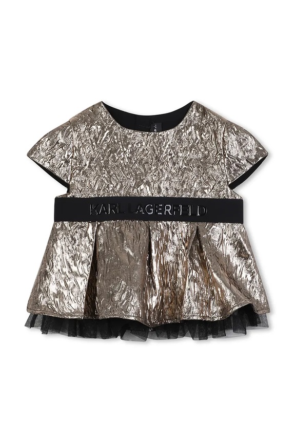 Detská blúzka Karl Lagerfeld Z30588.114.150 zlatá AW25