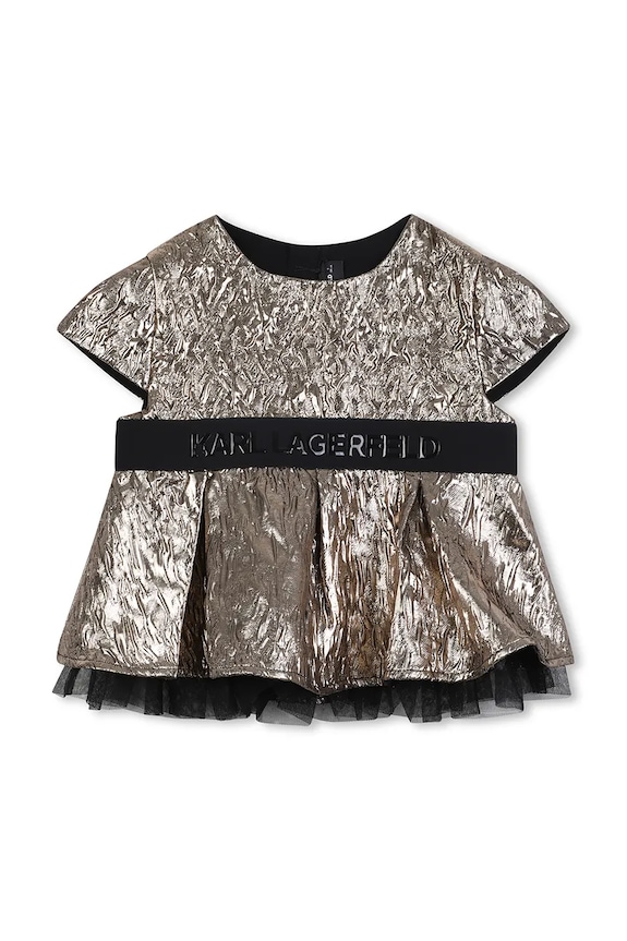 Detská blúzka Karl Lagerfeld Z30588.114.150 zlatá AW25