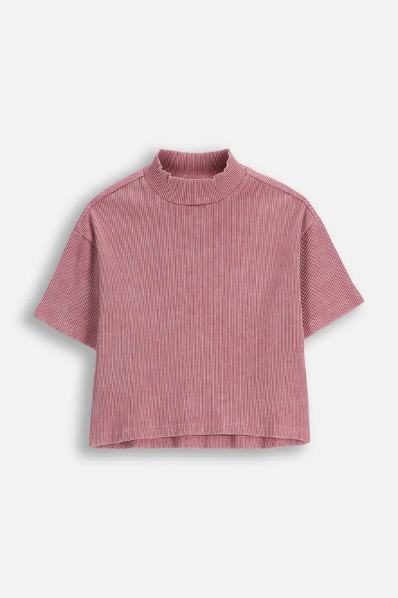 Otroška majica z bombažem Coccodrillo ZC5143901CGJ roza AW25