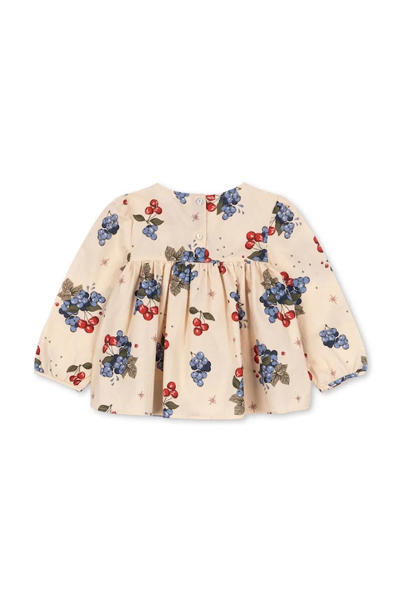 Дитяча бавовняна блузка Konges Sløjd AVI LS BLOUSE GOTS KS104202.9BYA бежевий AW25