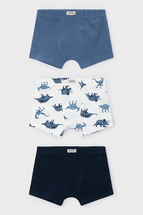 Otroške boksarice Mayoral 3-pack Oprijete boksarice modra 10035.5J.Mini.9BYA