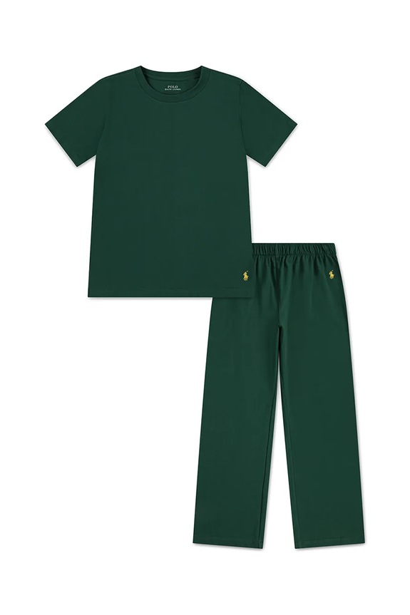 Polo Ralph Lauren pigiama in lana bambino set verde 8P0278