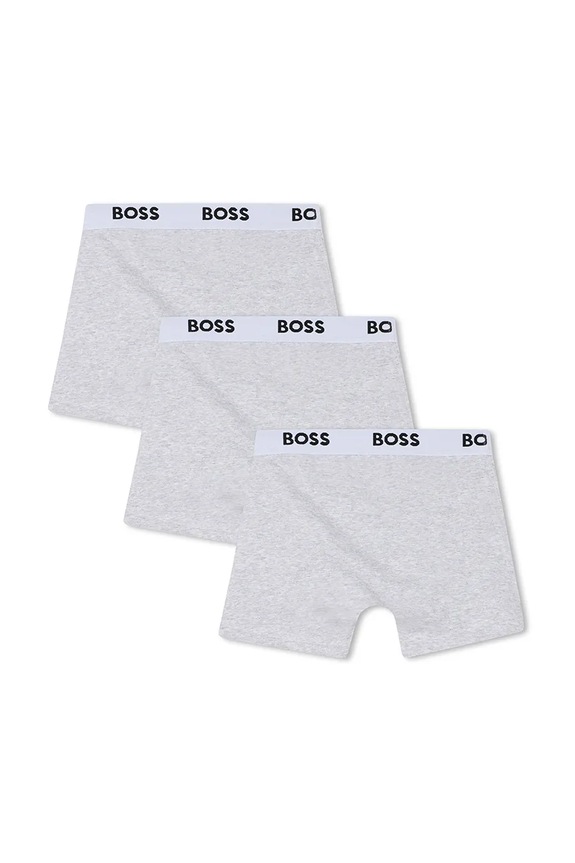 BOSS bokserki dziecięce 3-pack J52663.102.150 szary SS26