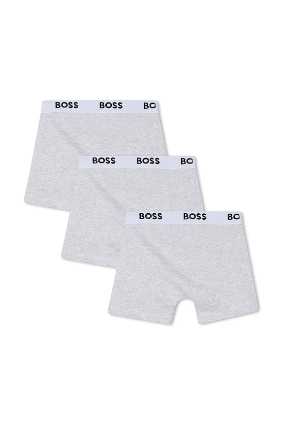 BOSS bokserki dziecięce 3-pack J52663.102.150 szary SS26