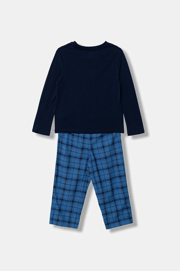 Detské bavlnené pyžamo Tommy Hilfiger UB0UB00587.9BYA tmavomodrá AW25