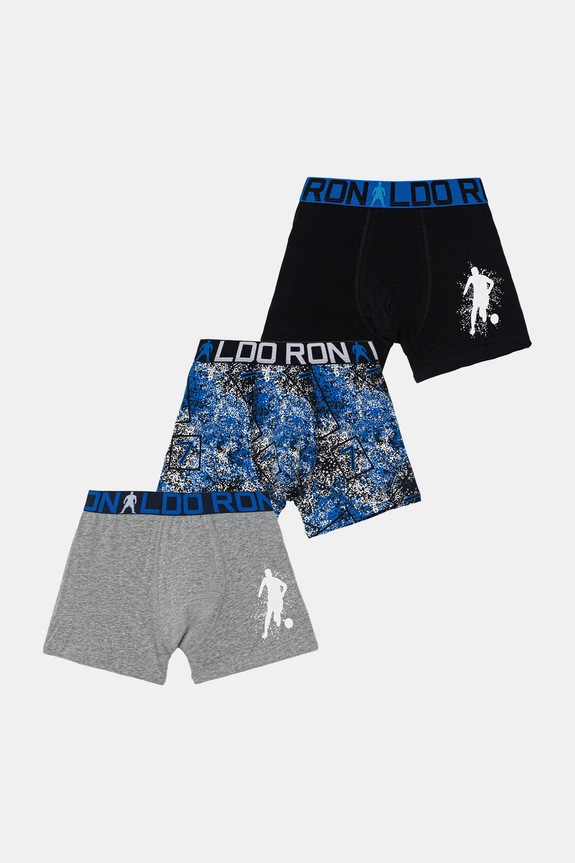 CR7 Cristiano Ronaldo bokserki dziecięce 3-pack wzorzyste szary 8413.51.2050