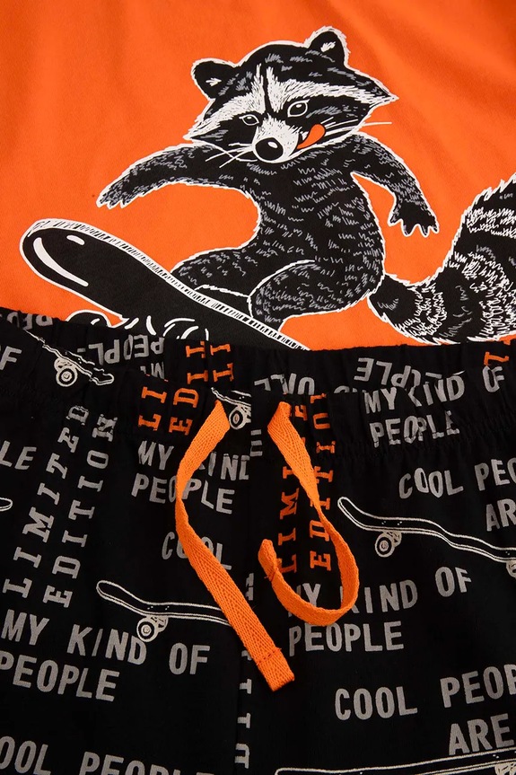 Dječja pamučna pidžama komplet Coccodrillo narančasta ZC5448111PJS