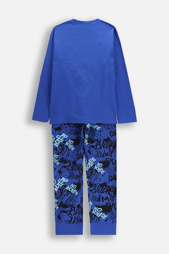 Dječja pamučna pidžama komplet Coccodrillo ZC5448114PJS plava AW25