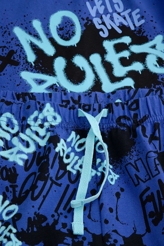 Dječja pamučna pidžama komplet Coccodrillo plava ZC5448114PJS