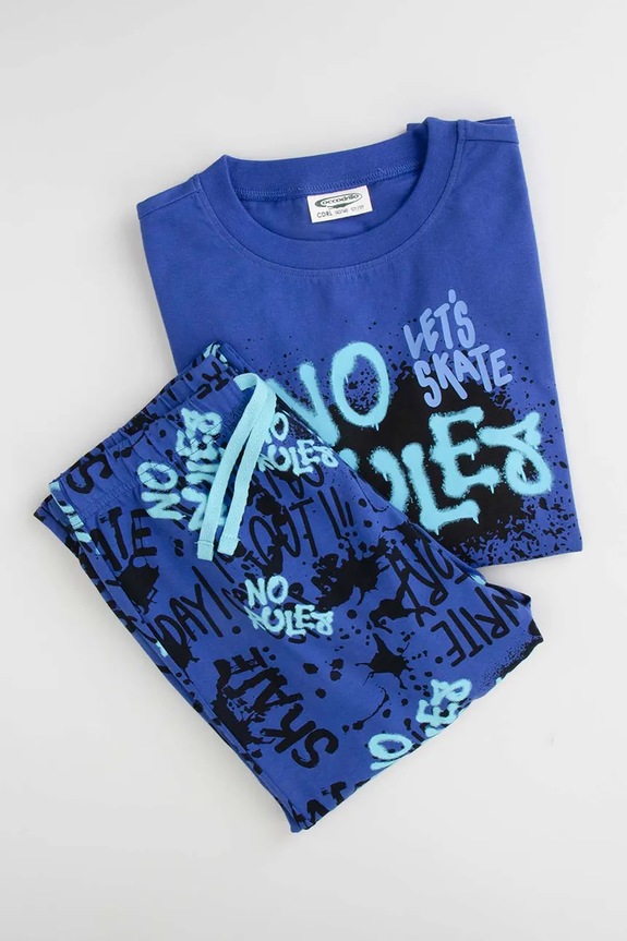 Dječja pamučna pidžama komplet Coccodrillo ZC5448114PJS plava