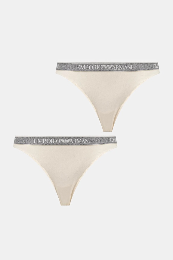Σλιπ Emporio Armani Underwear 2-pack απλικέ μπεζ EW000404.AF15345