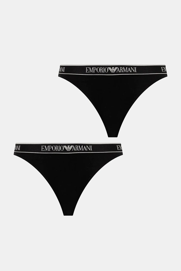 Σλιπ Emporio Armani Underwear 2-pack απλικέ μαύρο EW000404.AF15345