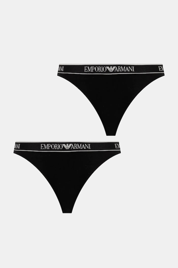 Σλιπ Emporio Armani Underwear 2-pack απλικέ μαύρο EW000404.AF15345