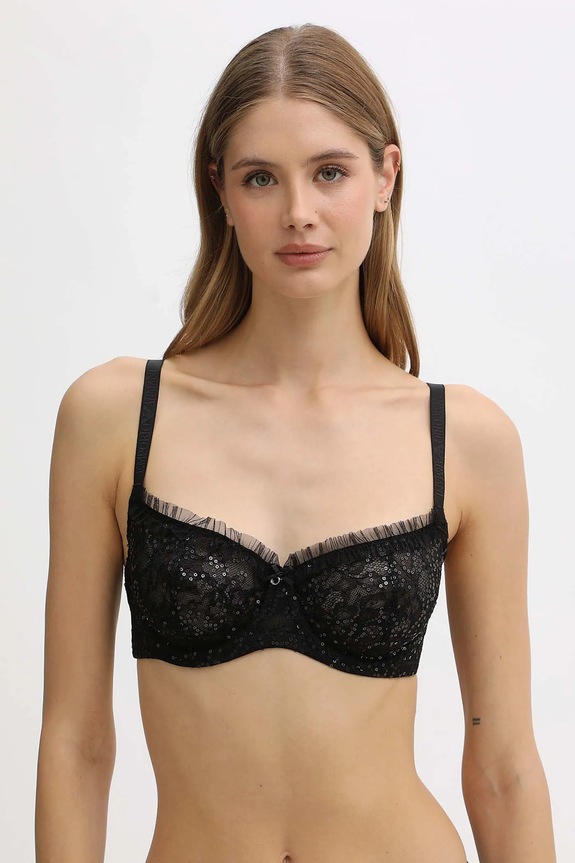 Emporio Armani Underwear biustonosz koronka czarny EW001930.AF15898
