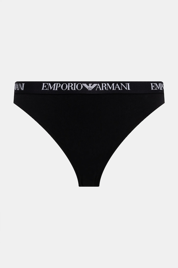 Emporio Armani Underwear stringi 2-pack EW000402.AF13033 czarny SS26