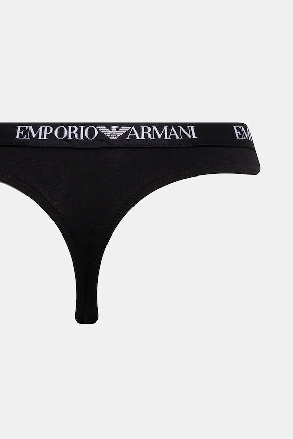 Odzież Emporio Armani Underwear stringi 2-pack EW000402.AF13033 czarny