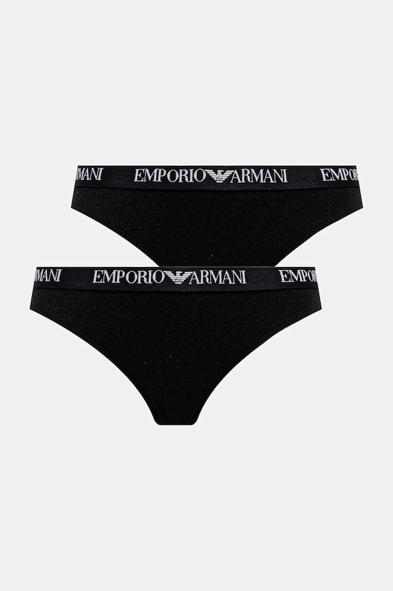 Emporio Armani Underwear brazil bugyi 2 db sima fekete EW000404.AF13033