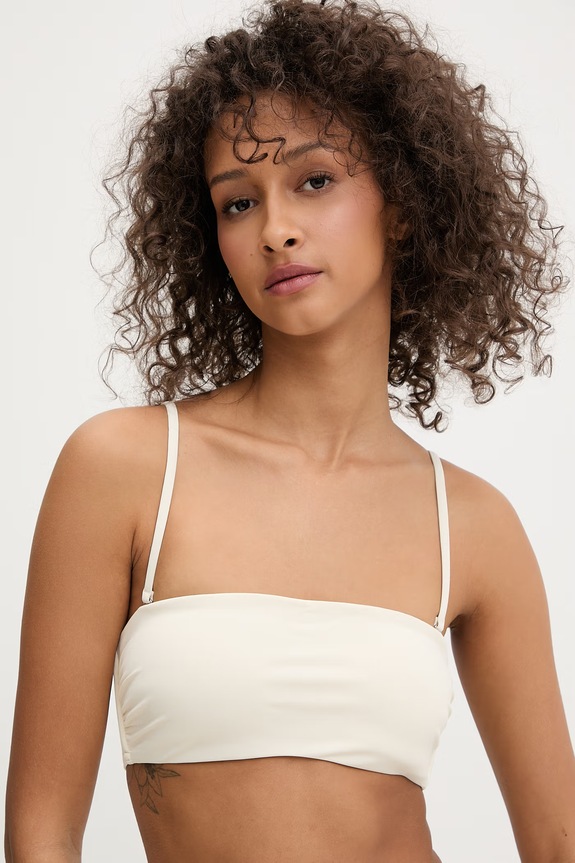 Calvin Klein biustonosz kąpielowy damski beżowy LV00Q62845