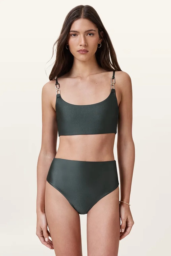 AllSaints top de baie femei TALARIA moale verde W018WC