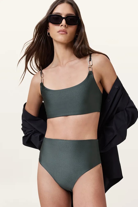 AllSaints top de baie femei TALARIA verde W018WC
