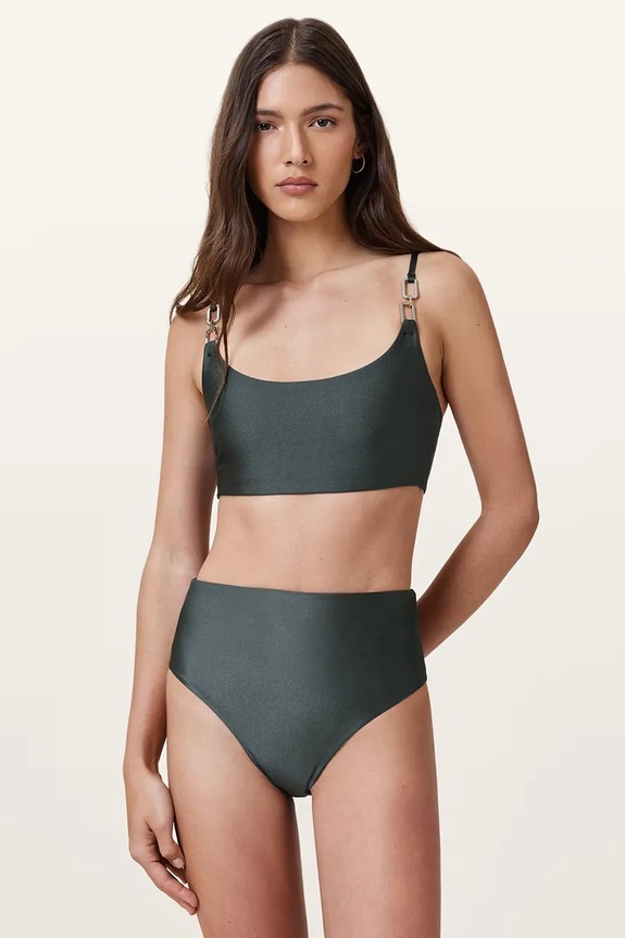 AllSaints dámske plavkové nohavičky TALARIA spodný zelená W019WC
