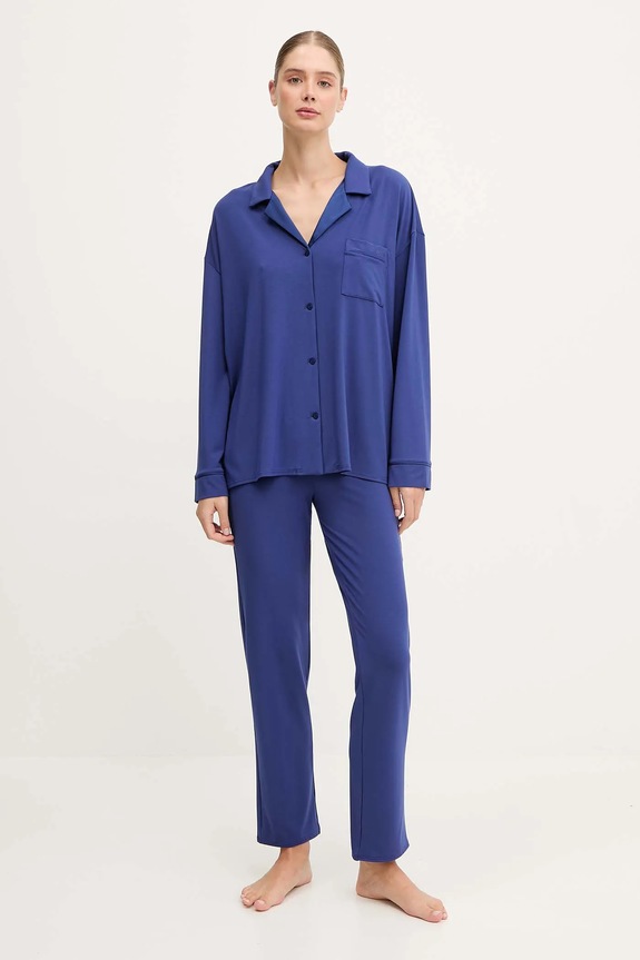 Pyžamová košeľa BOSS BOSS Sheen_Shirt 50545588 fialová AW25