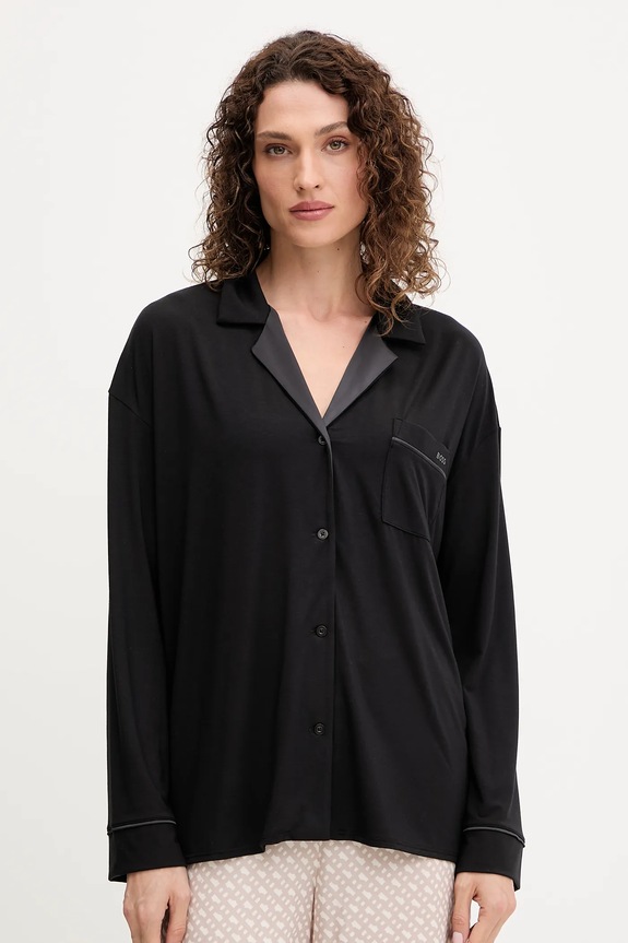 BOSS cămașă de pijama BOSS Sheen_Shirt munte negru 50545588