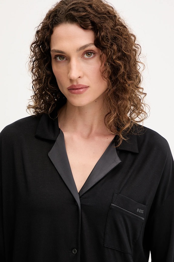 BOSS cămașă de pijama BOSS Sheen_Shirt negru 50545588