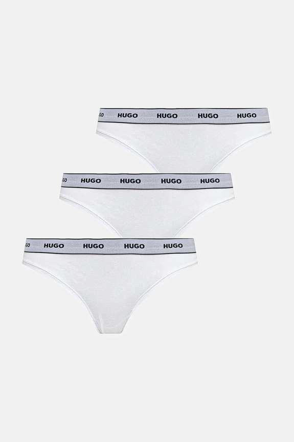 HUGO tanga 3-pack TRIPLET THONG STRIPE tanga alb 50545680