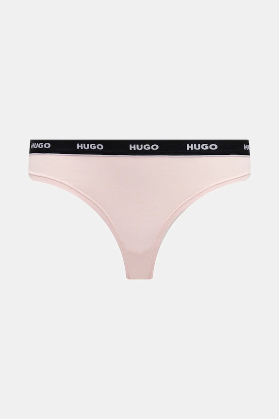 HUGO tanga 3-pack TRIPLET THONG STRIPE 50545680 roz AW25