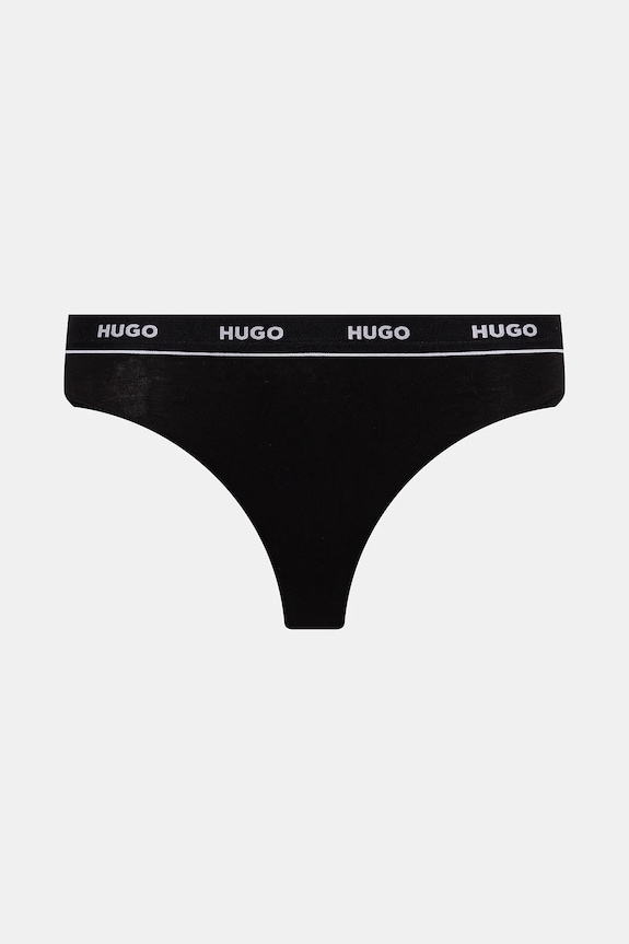 Tangá HUGO 3-pak TRIPLET THONG STRIPE 50545680 modrá AW25