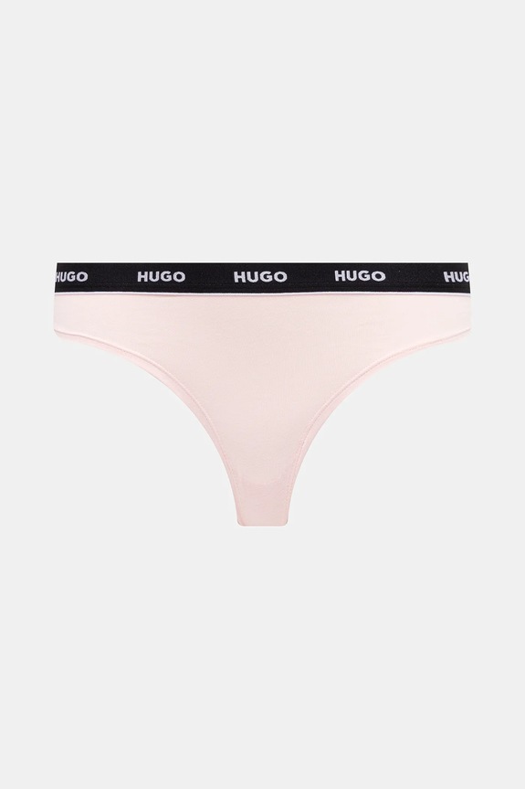 Tangá HUGO 3-pak TRIPLET THONG STRIPE modrá 50545680